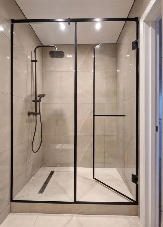 divicion de banos en aluminio